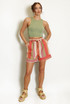 Mix Stripes Paper Bag Shorts(PRE ORDER)