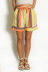 Striped Paper Bag Shorts