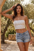 Polka Dots Cropped Cami Top