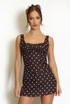 Ruched Polka Dot Tailored Top