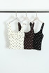 Ruched Polka Dots Cropped Top(PRE ORDER)
