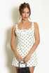 Ruched Polka Dots Cropped Top(PRE ORDER)