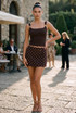 Polka Dots Mini Skirt with Belt(PRE ORDER)