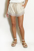 Satin Lace Trim Shorts