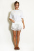 Satin Lace Trim Shorts