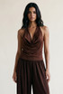 Cowl Halterneck Top