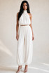 Balloon Hem Blouse and Trousers Set