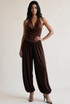 Cowl Halter Top and Bubble Hem Trousers Set