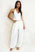 Cowl Halter Top and Bubble Hem Trousers Set