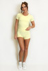Side Gathered Top and Shorts Set