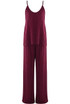 Crinkle Beaded Halter Blouse and Trouser Set