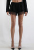 Satin Runner Shorts With Lace Trim
