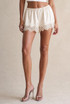 Satin Runner Shorts With Lace Trim