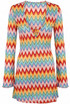 Zig Zag Ring Plunge Neck Mini Dress