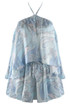 Abstract Halterneck Blouse and Shorts Set
