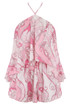 Abstract Halterneck Blouse and Shorts Set