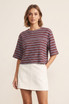 Striped Oversize Tee Shirt