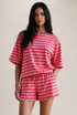 Striped Oversize Tee Shirt