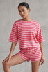 Striped Oversize Tee and Shorts Set