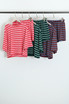 Striped Oversize Tee and Shorts Set