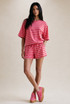 Striped Oversize Tee and Shorts Set