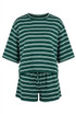 Striped Oversize Tee and Shorts Set