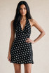 Polka Dot Halterneck Mini Dress