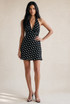 Polka Dot Halterneck Mini Dress