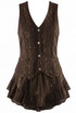 Threaded Waistcoat and Ruffle Skirt Set