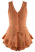 Threaded Waistcoat and Ruffle Skirt Set