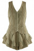 Threaded Waistcoat and Ruffle Skirt Set