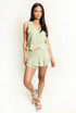 Linen Look Waistcoat and Ruffle Skort Set