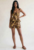 Floral Peplum Crop Top and Shorts Set