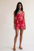 Floral Peplum Crop Top and Shorts Set