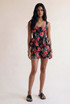 Floral Peplum Crop Top and Shorts Set