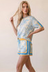 Jungle Print Satin T-Shirt And Shorts Set