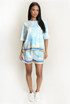 Jungle Print Satin T-Shirt And Shorts Set
