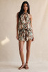 Tie Dye Chiffon Halterneck Playsuit