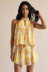 Tie Dye Chiffon Halterneck Playsuit