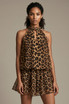Leopard Chiffon Halterneck Playsuit