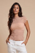 Crinkle Textured Mesh Top