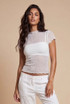 Crinkle Textured Mesh Top