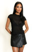 Crinkle Textured Mesh Top