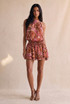 Printed Halter Mini Dress 