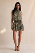 Printed Halter Mini Dress 