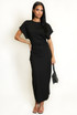 Gathered Waist Midi Dress