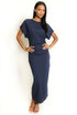 Gathered Waist Midi Dress