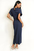 Gathered Waist Midi Dress