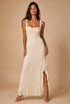 Lace Split Front Maxi Dress