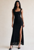 Lace Split Front Maxi Dress